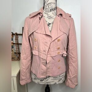BCBG Moto Ribbed Knit Trim Jacket